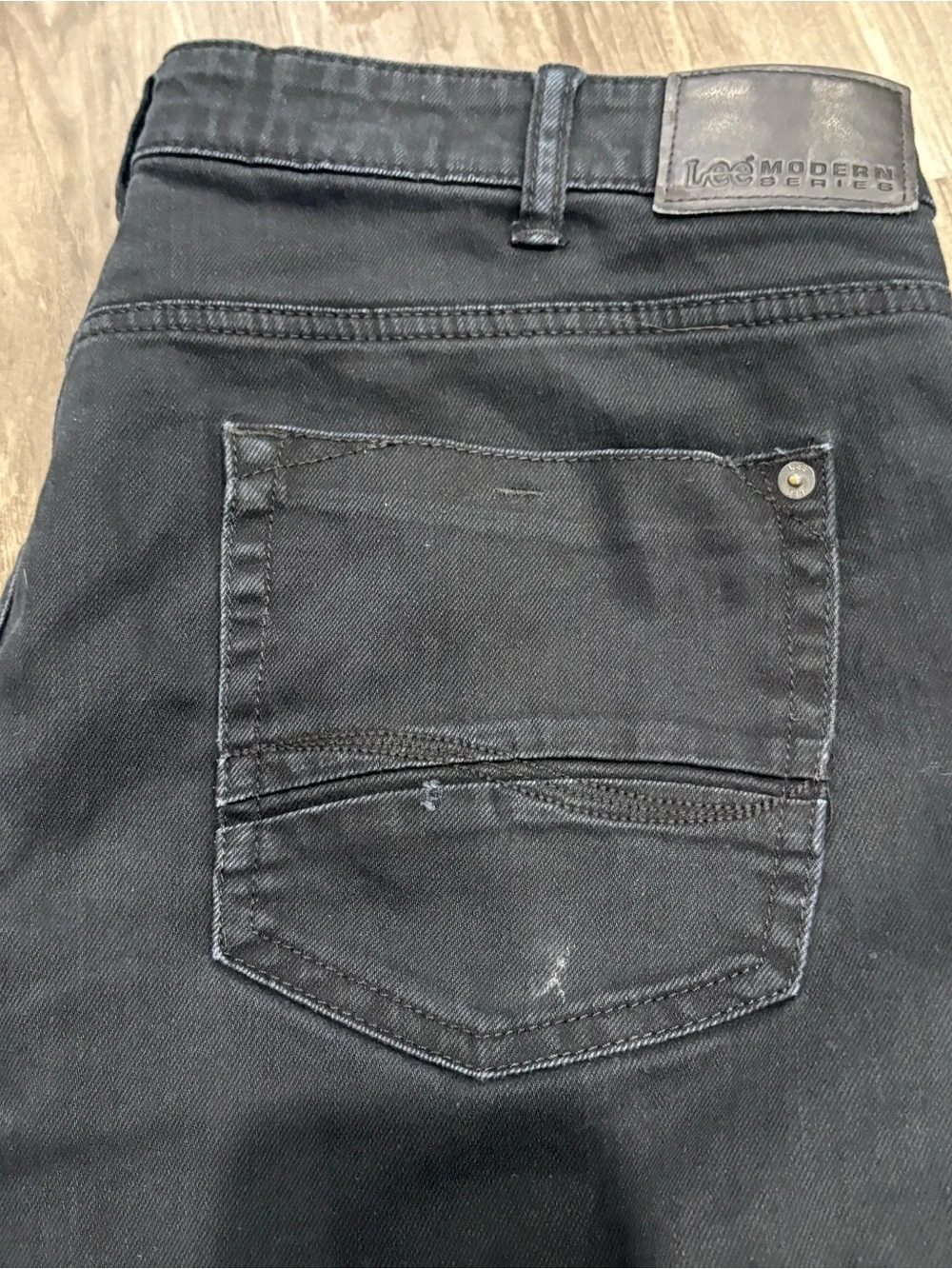 Lee Modern Series Black Straight Leg Mens Denim Jeans SZ 36x30